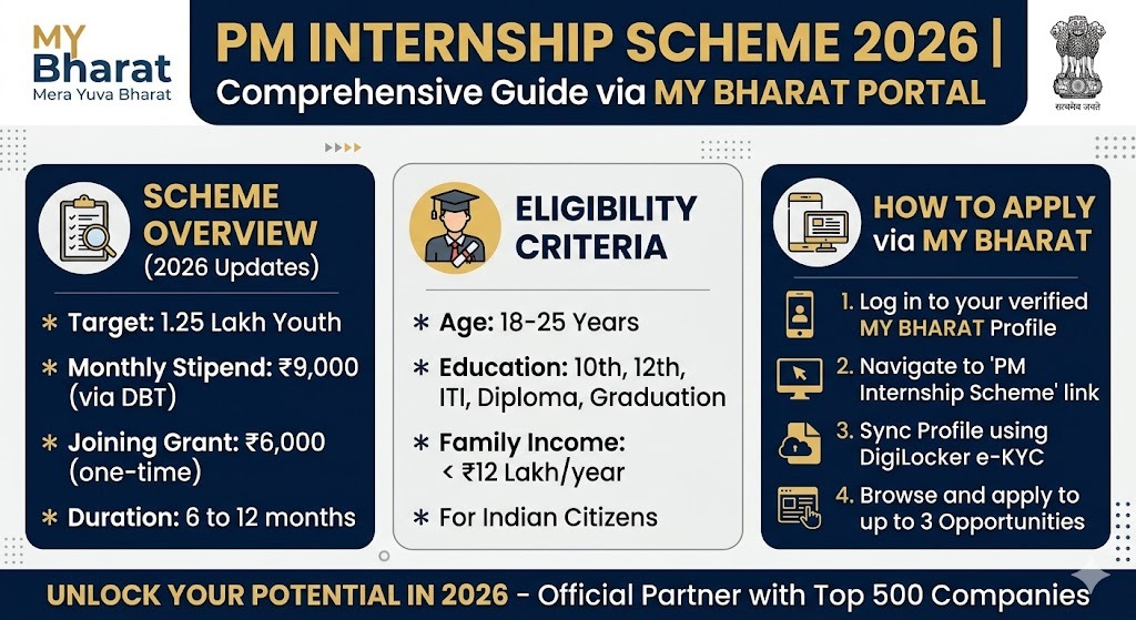 PM Internship Scheme 2026 Eligibility and Apply Guide via MY Bharat.